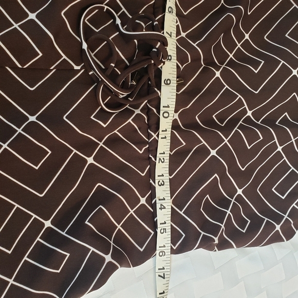 Worthington Geomatic Print  Dressy Palazzo LG Brown  Women's Jumpsuit Size S - Picture 5 of 6